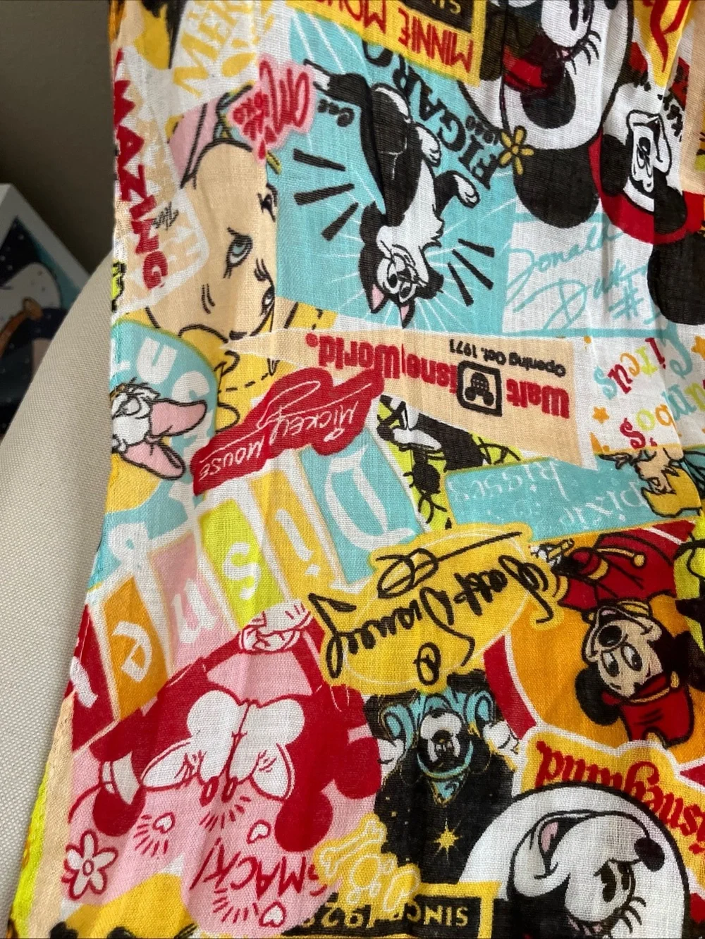 Disney Multicolor Mickey & Friends Scarf Wrap